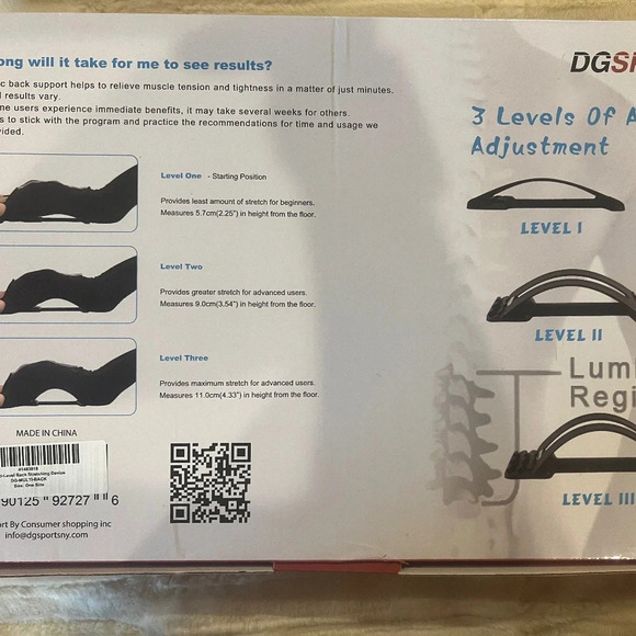 DG Sports Magic Back Support NIB 5 Minutes a Day - Picture 4 of 4